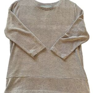 Christian Siriano Striped Top Size Lg Navy/white